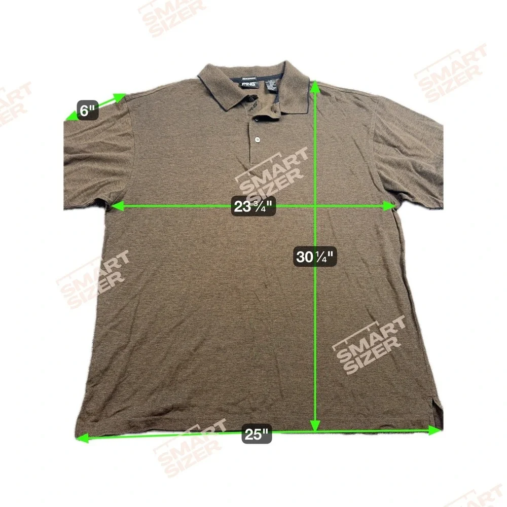 Ping Collection Men's Medium Short Sleeve Polo Golf Brownish Green 100% Cotton - Picture 3 of 5